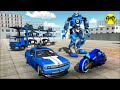 US Police Plane Robot Car Bike: Police Transporter Game  - Android Gameplay FullHD 60fps