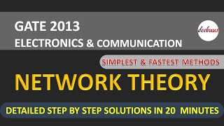 GATE ECE Network Theory 2013 GATE EC GATE solutions- GATE ECE answer key- GATE ECE lectures- GATE