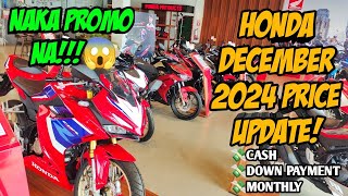 Price Update ng mga Bagong Motor ni Honda Ngayong December All Units! Srp, Downpayment, Monthly