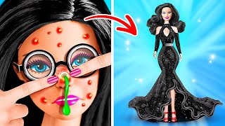 RICH vs POOR Wednesday Addams Doll Makeover 💎🖤 * Epic Doll Transformation*