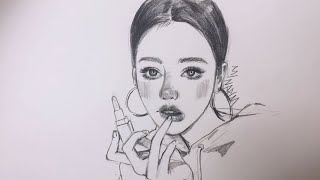 Daily drawing/연필그림/인물화/얼굴그리기/portrait/pencil drawing