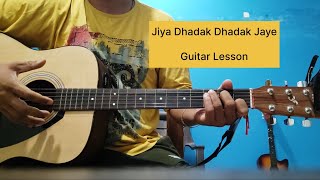 Easy Jiya dhadak dhadak Jaye guitar lesson#viral #love  #guitar #bollywood