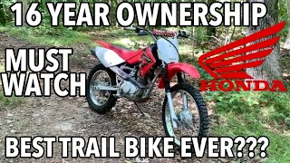 Honda CRF100 REVIEW! 16 year ownership!