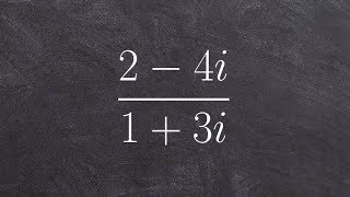 Algebra 2 - Simplifying complex numbers rational expression (2-4i) / (1+3i)