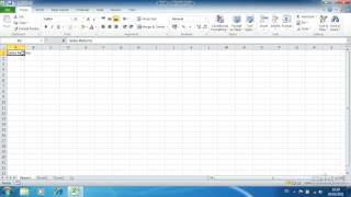 Entering and Editing Data - Excel 2010 Level 1