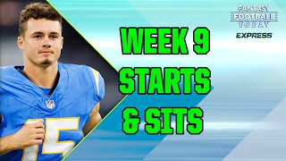 Fantasy Week 9 Starts \u0026 Sits! Matchup Guide, Must-Avoid Players, Best Starts (FFT Express)