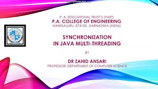 Java Multi-threading Part-7 (Thread Synchronization)
