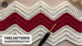 SUPER EASY Crochet Pattern for Beginners (1 ROW REP)! ⚡️🎁 CHARMING Crochet Stitch for Baby Blanket