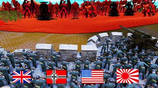 Can Every WW2 Army Hold WALL vs 5 Million DEMON ARMY?! - UEBS 2: Ultimate Epic Battle Simulator 2