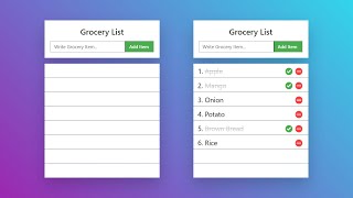 Simple Grocery List App in Javascript | Coding Projects for Beginners