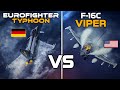 Eurofighter Typhoon EF2000 Vs F-16C Viper | Digital Combat Simulator | DCS |