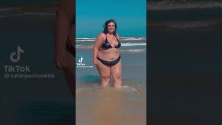 Cute bbw in the beach #short #tiktok #viral #subscribe #shorts