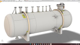 3D modeling and Detailing for horizontal Pressure Vessel from A to Z - Part-1