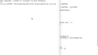 Python Programming Challenge 6: Printing the Pascal Triangle
