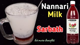 Milk Nannari Sharbat [telugu]|How to make milk nannari juice|Nannari milk Sharbath|kritikas kitti ch