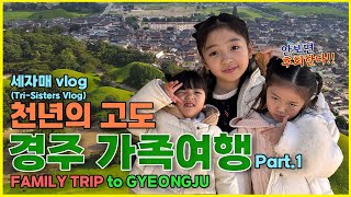 [세자매 vlog] 대가족 경주여행 완벽 가이드 1부 ⭐️ 😃 (with 한옥) /Ultimate Guide to a Family Trip to Gyeongju Part 1 ⭐️