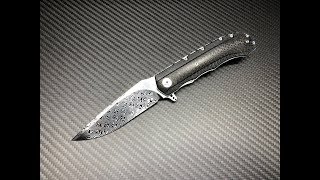 Andre Thorburn L51 with Damasteel Blade and Carbon Fiber Scales Overview