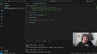 Python ultra simple code tutorial: Number guessing game: part 1