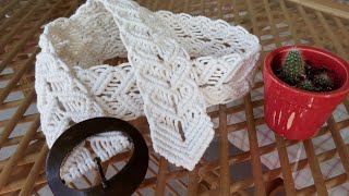 KEMERDE BOHEM ESİNTİSİ 💫 Makrome kemer yapımı. (Macrame belt tutorial)