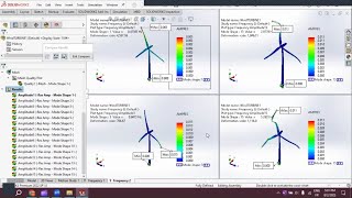 Frequency Analysis of a Wind Turbine with SolidWorks Simulation