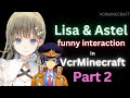 Hanabusa Lisa and Astel funny interaction in VcrMinecraft part-2 【VSPO】 【VCR-MINECRAFT】