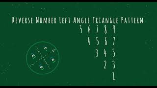 77 Number Left Angle Triangle Pattern without any pre-defined method using while loop in Python