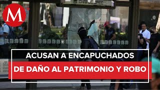 Buscan a encapuchados que saquearon negocios en la CdMx