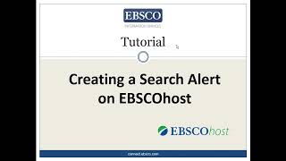 Search Alerts on EBSCOhost (Hebrew)