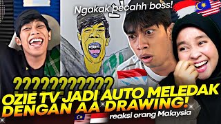 🇮🇩 KOCAK HABIS!!🤣🤣 OZIIE TV AUTO NGAMUK LIHAT MUKANYA DILUKIS AA DRAWING NGAKAK PECAH!! 🇲🇾 REACT