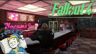 🔴🍩 Fallout 4 ASMR ☕– Cozy Night at Slocum’s Joe | Donuts, Smooth Jazz, and Thunderstorm Ambience🌧️