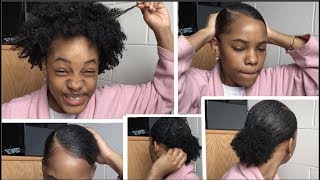 How To Low Sleek Bun On Natural Hair