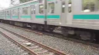 Saikyo line passing between Ebisu and Shibuya