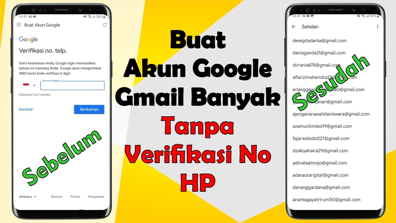 Cara Bikin Akun Google Tanpa No HP - YouTube