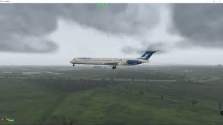 X-Plane MD 80 Approach to St. Petersburg Russia ULLI