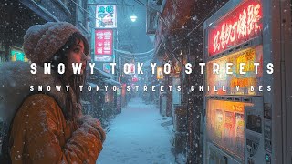 Vintage Tokyo Lofi 🌨️ 90s Hip Hop Beats ❄️ Snowy Streets \u0026 Chill Vibes [Lofi Music Mix]