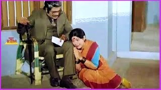 Shavukaru Janaki & NuthanPrasad Comedy Scene - In Samsaram Oka Chadarangam Telugu Movie