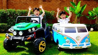 예준이의 오프로드 전동차 타요 버스 전동 자동차 장난감 조립하기 플레이 하우스 Kids Car Unboxing Power Wheels Ride on Tayo Bus