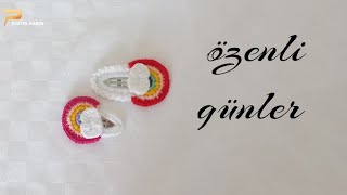 🌈Gökkuşağı toka yapımı 🌈 #örgütoka #örgü #knitting #crochet