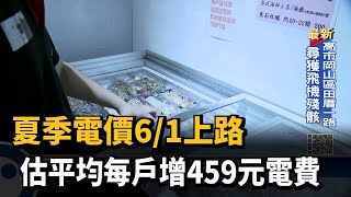 夏季電價6/1上路 估平均每戶增459元電費－民視台語新聞