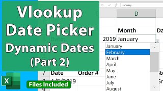 Vlookup Date Picker for Excel - Dynamic Date Generation