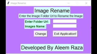 Renaming Multiple Images In Bulk With Sequence Numbers in Python Using Tkinter | Python Tutorial