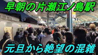 【2024年早々の苦行】いったい何があった？江ノ島に大量の人が押し寄せ大混雑！