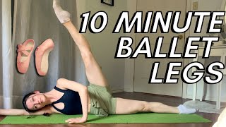Ballerina Legs Workout | 10 minute workout, no equipment, pilates and dance based