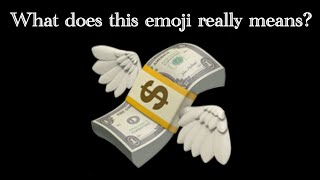 What does the Money with Wings emoji means?