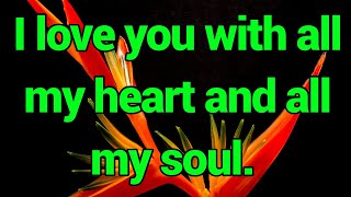 I love you with all my heart and all my soul/Pernia quotes