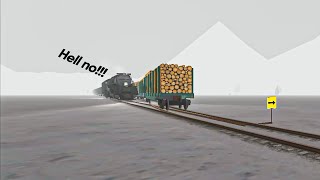 Union Pacific BIGBOY CRASH with LOG CARS | Train and Rail Yard Simulator