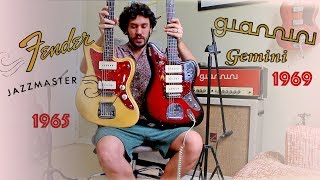 Fender Jazzmaster 1965 Vs. Giannini Gemini 1969 - Comparação!