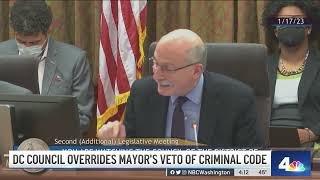 DC Council Overrides Mayor's Veto of Criminal Code Changes | NBC4 Washington