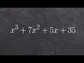 Factoring a polynomial by grouping