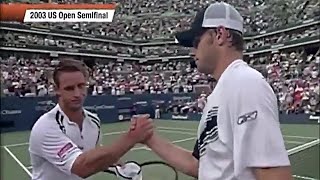 Andy Roddick vs David Nalbandian 2003 US Open SF Highlights